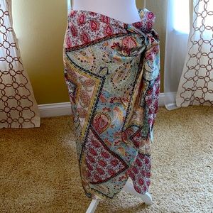 Zara printed Midi skirt